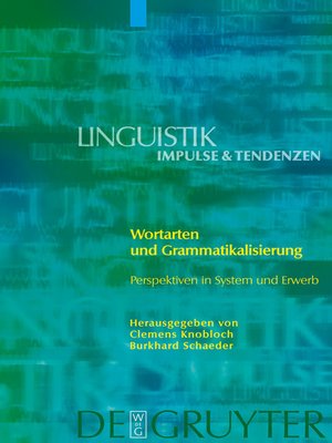 cover image of Wortarten und Grammatikalisierung